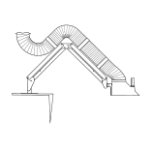 AEF - Absaugwelt24 Evolution Flex Absaugarm mit Wandhalterung und Haube